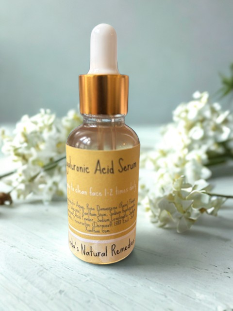 Linda's Natural Remedies 30ml Hyaluronic Acid Serum with Rose Floral Water.