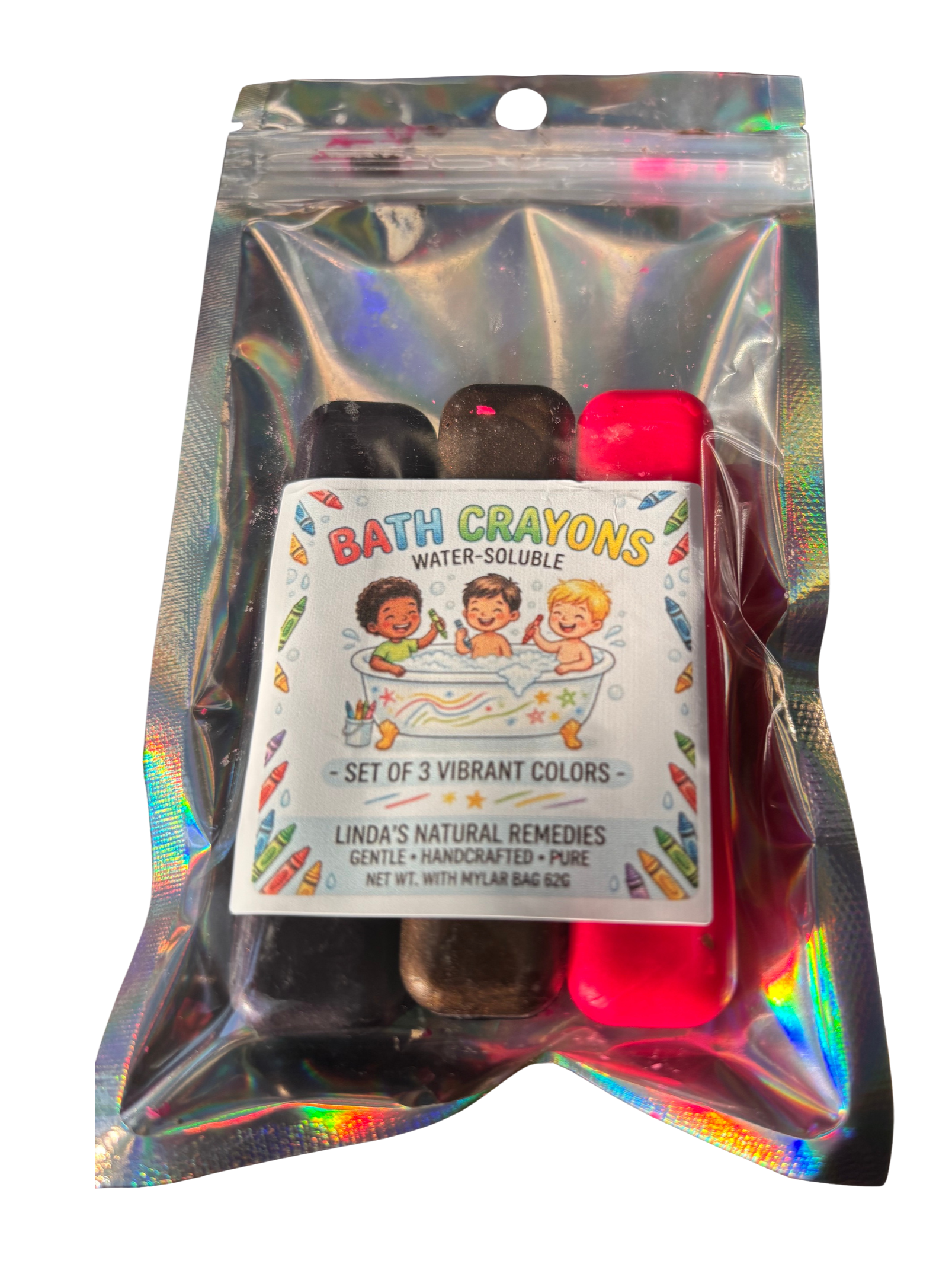 Crayons in mylar bag