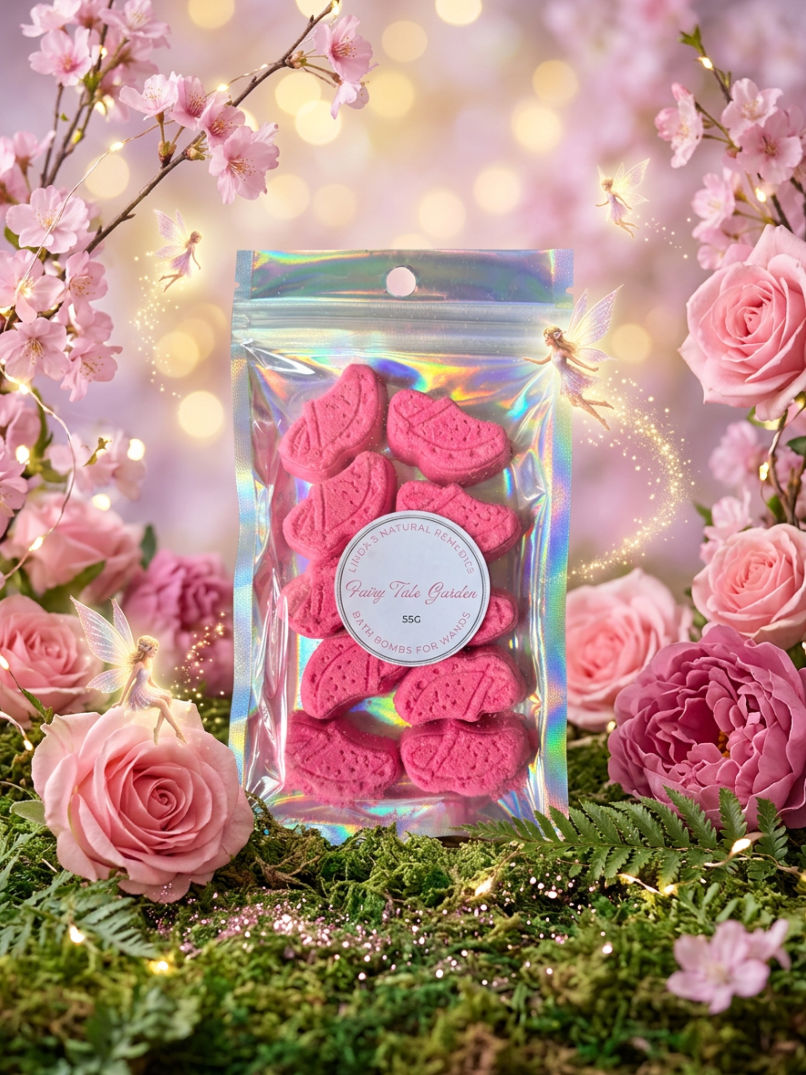 One of the scents available in hot pink micro bath bomb.