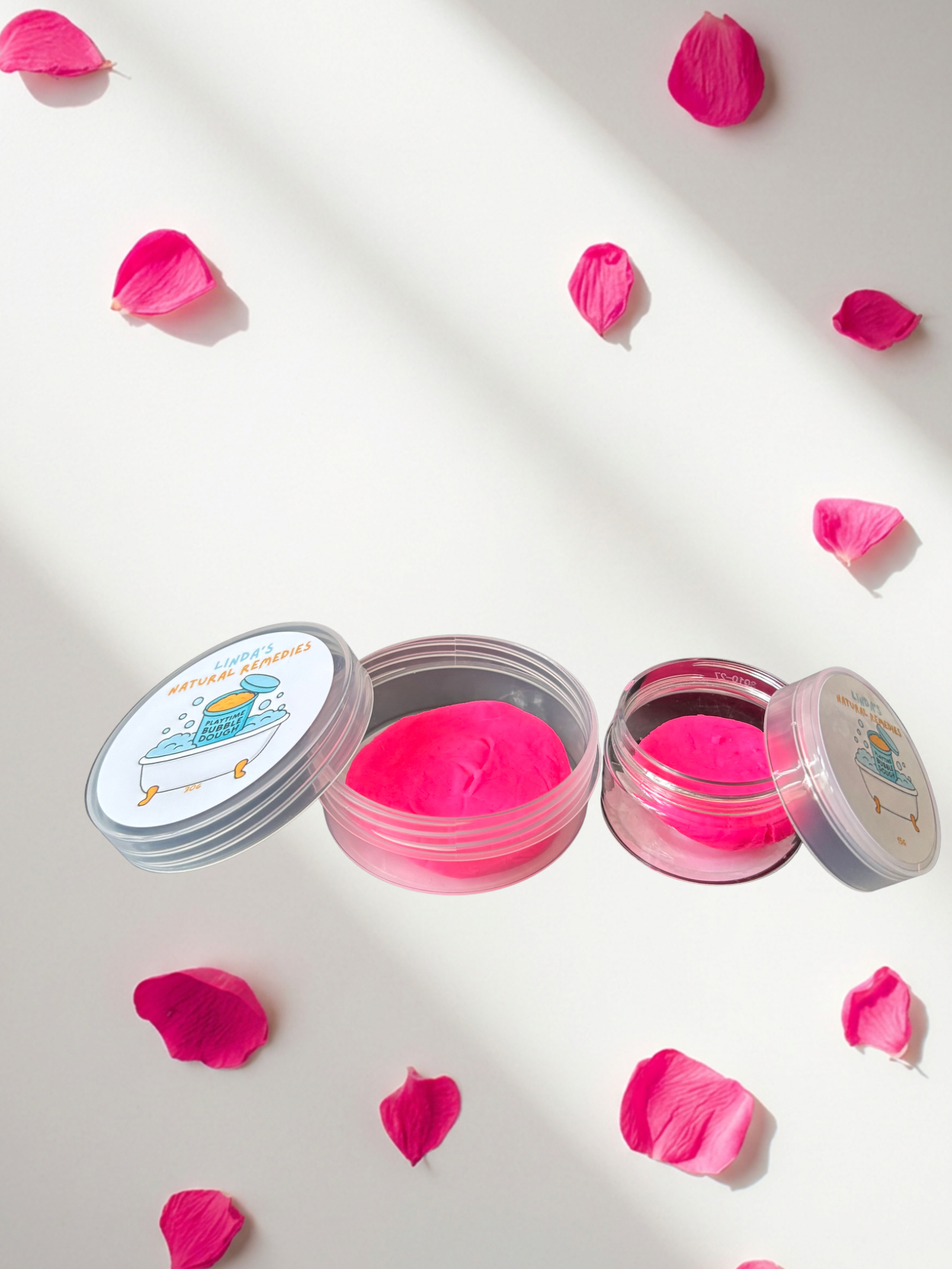 Playtime Bubble Dough with hot pink rose pebbles