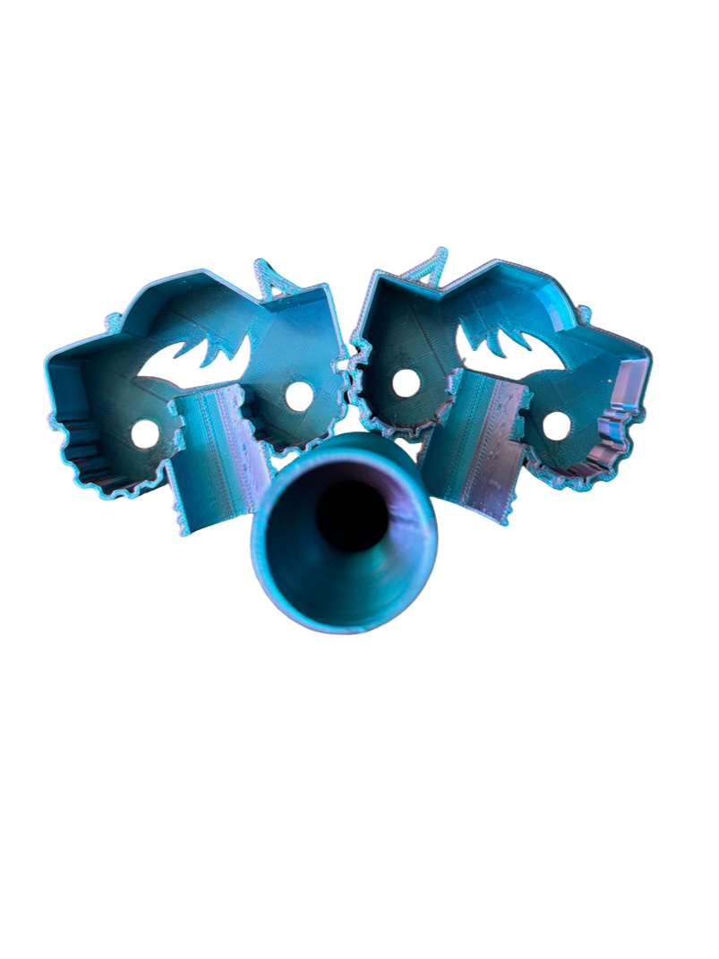 Open components for fancy monster truck white background