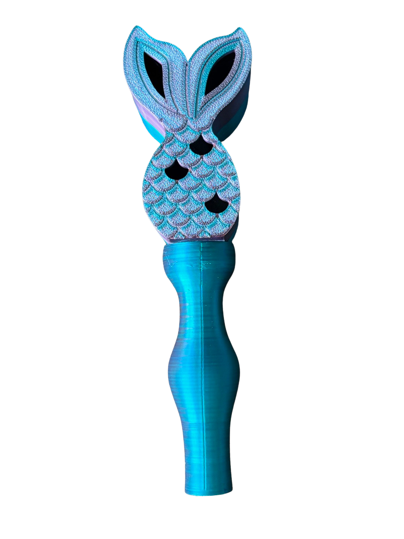 Pink and blue Mermaid Tail wand.