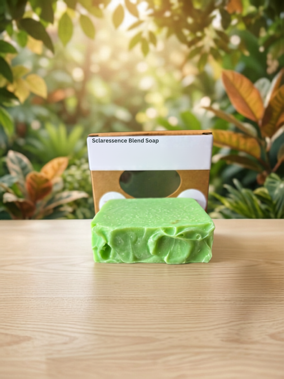 Sclaressence Blend Soap with garden background