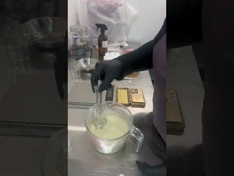 Video showing the small-batch manufacturing process of natural aluminum-free deodorant at Linda's Natural Remedies. The footage captures the mixing of plant-based ingredients and pure essential oils in a laboratory setting in Oshawa, Ontario.